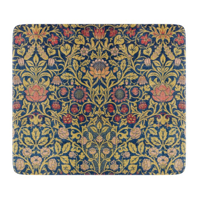 Bright Violet and Columbine (by William Morris) Cutting Board (Front)
