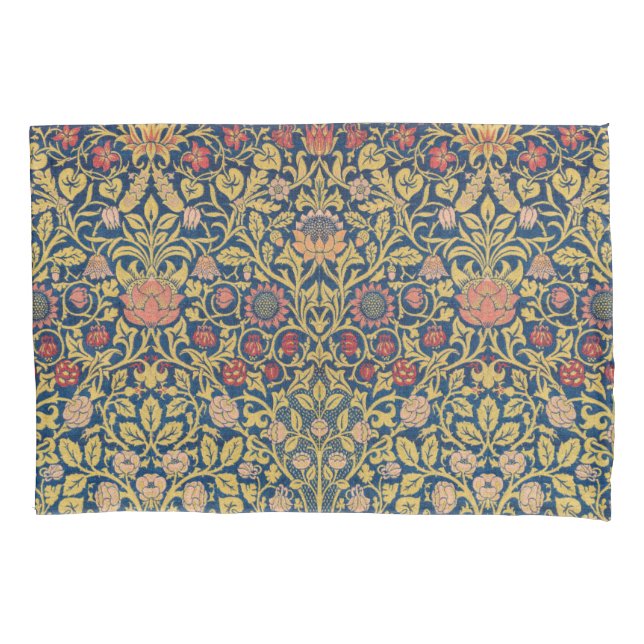 Bright Violet and Columbine (by William Morris) Pillowcase (Front-Left)