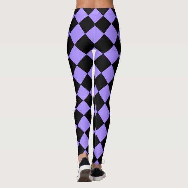 Bright Violet Harlequin Leggings (Back)