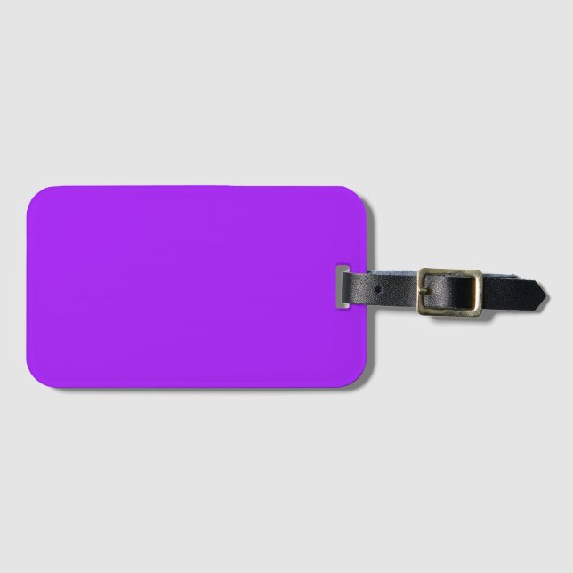 Bright Violet Luggage Tag (Front Horizontal)