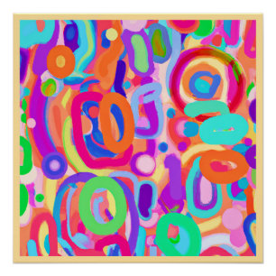 Bright Vivid Colors Pattern Poster