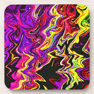Bright Vivid Radiance Pattern Coaster