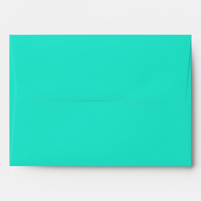 Bright vivid teal enevlopes envelopes (Back (Top Flap))