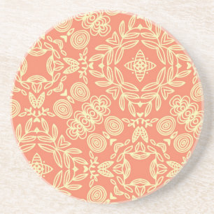 Bright warm background in vintage style. coaster