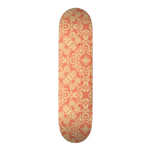 Bright warm background in vintage style. skateboard