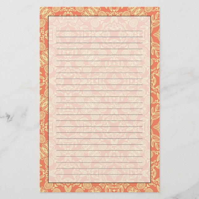 Bright warm background in vintage style. stationery (Front)