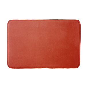 Bright Warm Red Grainy Texture Bath Mat