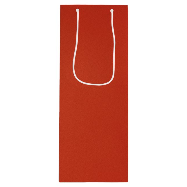 Bright Warm Red Grainy Texture Wine Gift Bag (Front)
