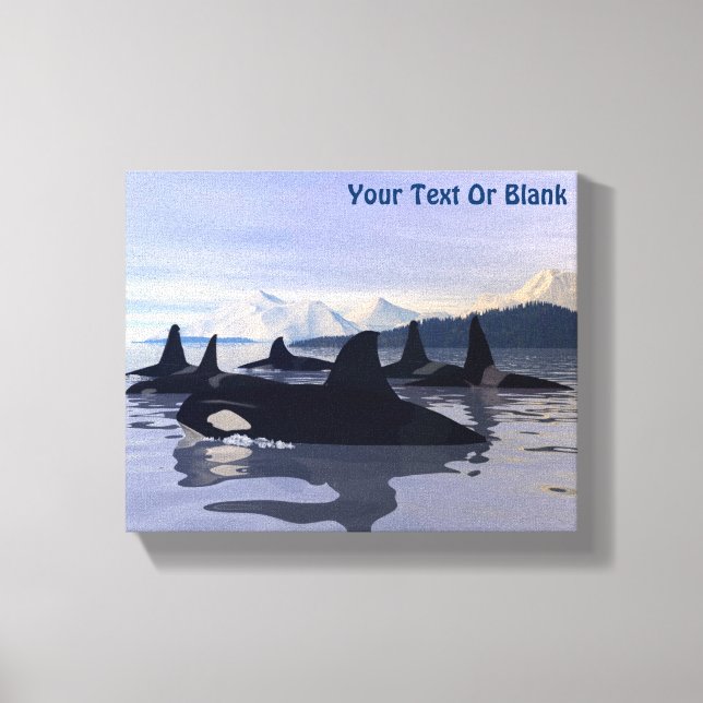 Bright Water Orca Canvas Print (Front)