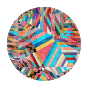 Bright Watercolor: Abstract Fantasy Background Cutting Board