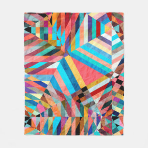 Bright Watercolor: Abstract Fantasy Background Fleece Blanket