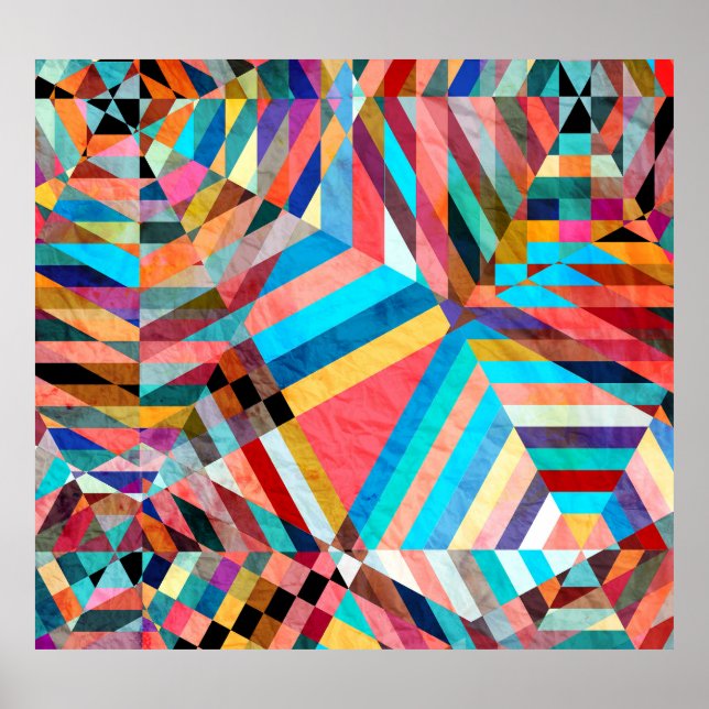 Bright Watercolor: Abstract Fantasy Background Poster (Front)