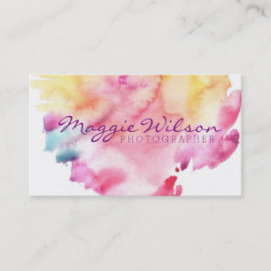 Bright WaterColor Business Card