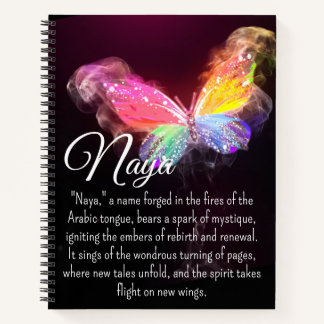 Bright Watercolor Butterfly Notebook