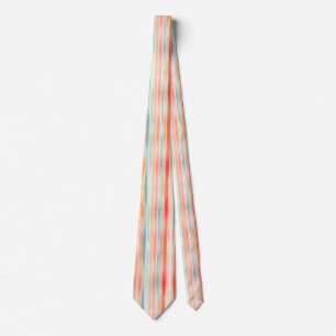 Bright Watercolor Colourful Stripe Pattern Tie