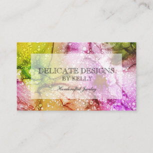 Bright Watercolor Design Business Card