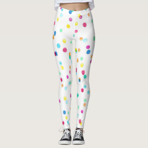 Bright Watercolor Dots: Seamless Pattern. Leggings