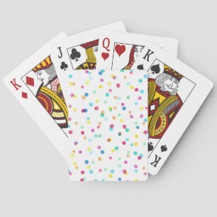 Bright Watercolor Dots: Seamless Pattern. Playing Cards