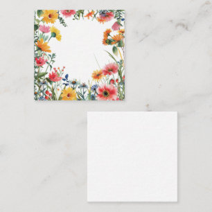 Bright Watercolor Flower Garden Card