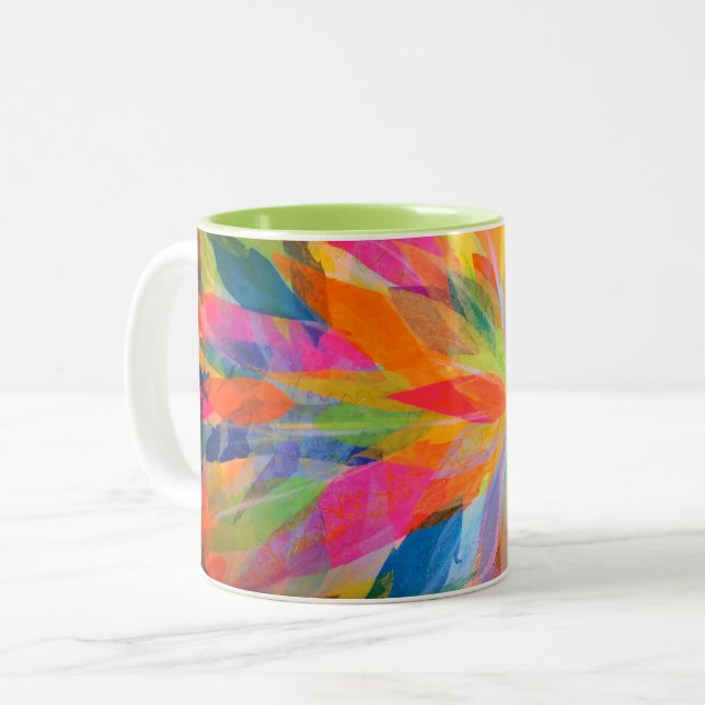 Bright Watercolor Mug by Leslie Clair Bures (Front Left)