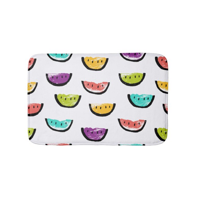 Bright watermelons: colourful seamless pattern. bath mat (Front)