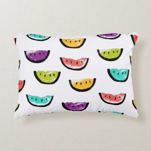 Bright watermelons: colourful seamless pattern. decorative cushion
