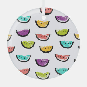 Bright watermelons: colourful seamless pattern. glass tree decoration