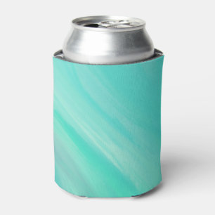 Bright Wavy Ocean Fluid Marble Can Cooler
