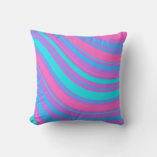 Bright Wavy Retro Pattern  Cushion