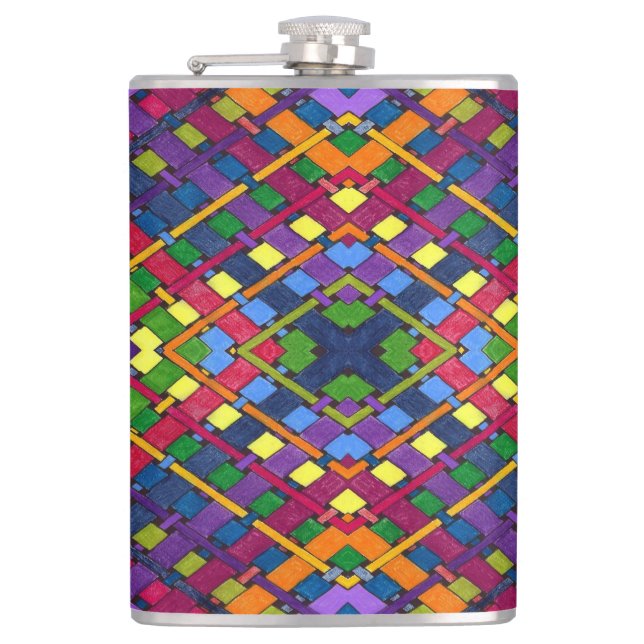 Bright Weave Hip Flask (Front)