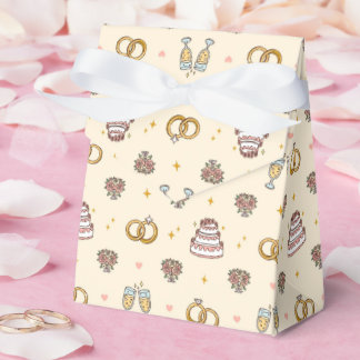 Bright Wedding Rings Favor Boxes