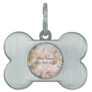 Bright Weeping Cherry Sparkles Pet ID Tag