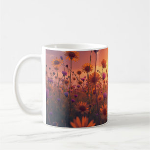 Bright Wild Flowers Field  Coffee Mug