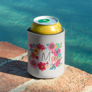 Bright Wildflower Bridal Shower Party Can Cooler