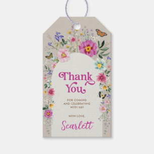 Bright Wildflower Garden Birthday Thank You Gift Tags