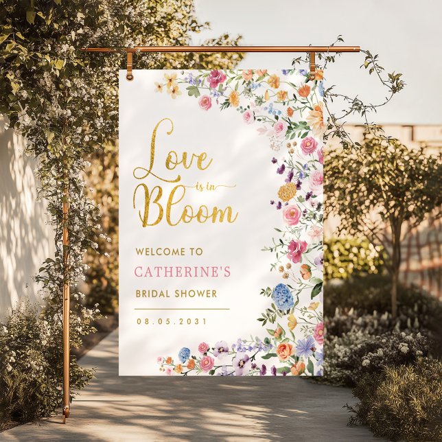 Bright Wildflower Meadow Bridal Shower Welcome Poster (Creator Uploaded)