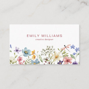 Bright Wildflowers Floral Business Card