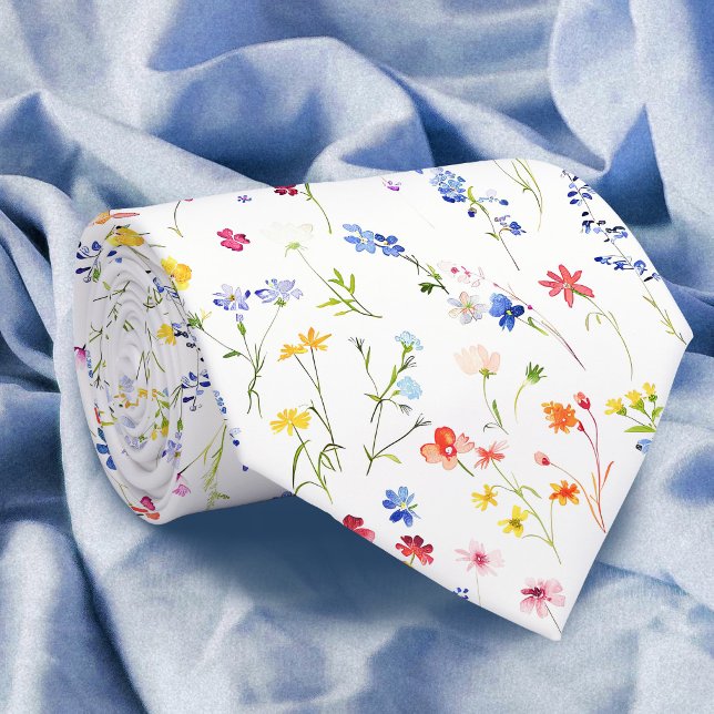 Bright Wildflowers Pattern Tie (Creator Uploaded)