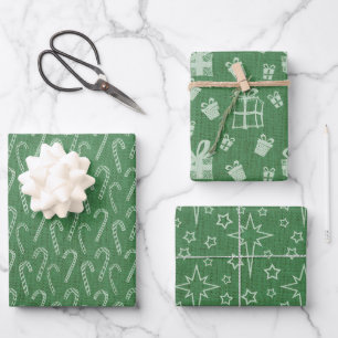 Bright Winter Colours Set 2 Wrapping Paper Sheets