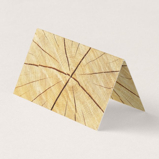 Bright wood office business double card (Front)