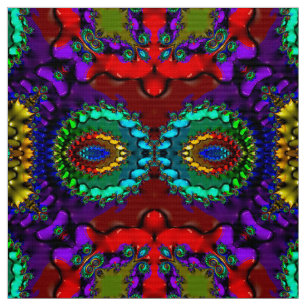 BRIGHT! WOW! Purple Red Green Turquoise ~ Fabric