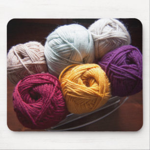 Bright Yarn Wool Knitting Crochet Maker Mousepad