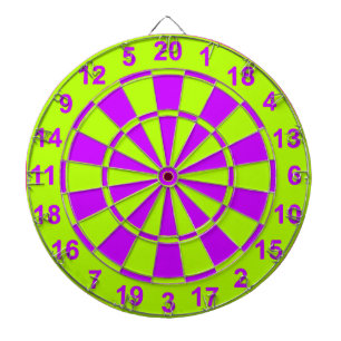 Bright Yellow and Purple Dartboard