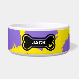 Bright Yellow and Purple Personalized Dog