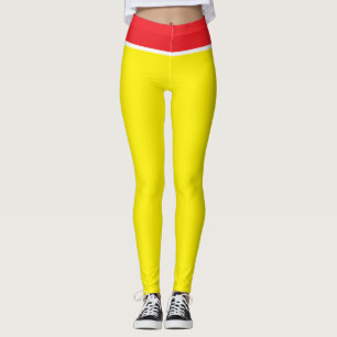 Bright Yellow and Red Leggings