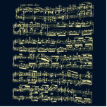Bright yellow Beethoven sheet music on blue Standing Photo Sculpture<br><div class="desc">The sheet music used in this design is the beginning of the second movement of Ludwig van Beethoven's piano sonata No.7. The complete sheet music is not visible on most of the products, since what I was looking to transmit is the aesthetic beauty of the sheet music itself (the beauty...</div>