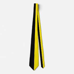 Bright Yellow & Black Split Color Tie