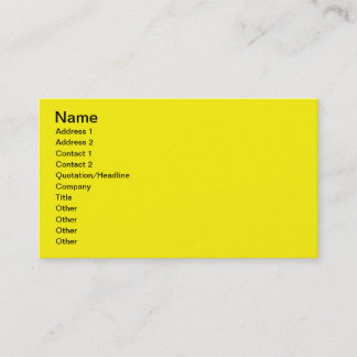 Bright Yellow Business Card