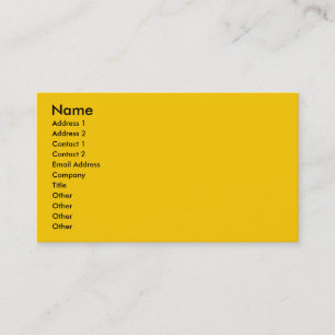 bright yellow business card