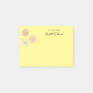 Bright Yellow Daisy Flowers Cute Custom Post-it Notes
